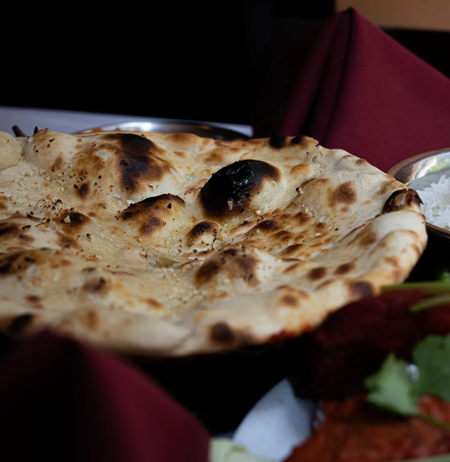 Tandoor-cooked naan